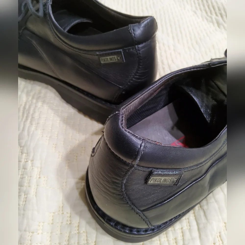 Pikolinos Black Leather Lace Up Shoes Size 44
